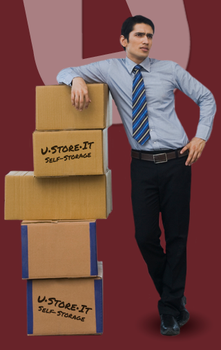 Person with boxes